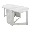 Dining table Nadine polymorphic-extendable color white marble 160x80x76.5cm