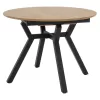 Extendable Table Frances MDF in sonoma-black color 100-140x100x75cm