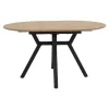 Extendable Table Frances MDF in sonoma-black color 100-140x100x75cm