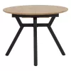 Extendable Table Frances MDF in sonoma-black color 100-140x100x75cm