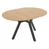 Extendable Table Frances MDF in sonoma-black color 100-140x100x75cm