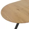 Extendable Table Frances MDF in sonoma-black color 100-140x100x75cm