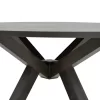 Biron table natural wood rubberwood-MDF brown-anthracite D120x75cm