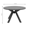 Biron table natural wood rubberwood-MDF brown-anthracite D120x75cm