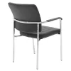 Lifelong PU guest chair black-chrome leg