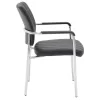 Lifelong PU guest chair black-chrome leg