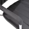 Lifelong PU guest chair black-chrome leg