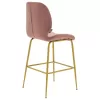 Bar Stool Impel metal golden legs-velvet rotten apple