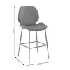 Bar Stool Impel metal golden legs-velvet rotten apple