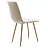 Chair Noor light grey velvet-natural metal leg 44x55x86cm