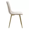 Chair Noor light grey velvet-natural metal leg 44x55x86cm