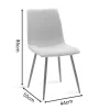 Chair Noor light grey velvet-natural metal leg 44x55x86cm