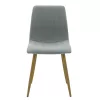 Chair Noor blue fabric-natural metal leg 44x55x86cm