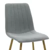 Chair Noor blue fabric-natural metal leg 44x55x86cm