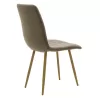 Chair Noor brown fabric-natural metal leg  44x55x86cm