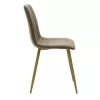 Chair Noor brown fabric-natural metal leg  44x55x86cm