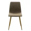 Chair Noor brown fabric-natural metal leg  44x55x86cm