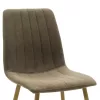 Chair Noor brown fabric-natural metal leg  44x55x86cm