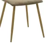 Chair Noor brown fabric-natural metal leg  44x55x86cm