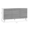 Buffet Metro white-sonoma 154x40x76cm