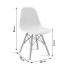 Chair Julita PP white-natural leg 46x50x82cm