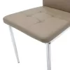 Chair Cube PU mocha-chrome leg