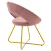 Chair Valentina metal golden with velvet rotten apple