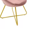 Chair Valentina metal golden with velvet rotten apple