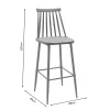 Bar stool Aurora PP mocha-natural