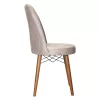 Chair Nevis I ecru antique fabric-walnut leg