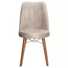 Chair Nevis I ecru antique fabric-walnut leg