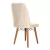 Vespera I velvet chair ecru-walnut leg