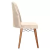 Vespera I velvet chair ecru-walnut leg