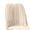 Vespera I velvet chair ecru-walnut leg