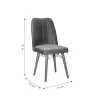 Vespera I velvet chair ecru-walnut leg