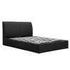 Double bed Violaine fabric anthracite with storage 160x200cm