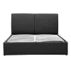 Double bed Violaine fabric anthracite with storage 160x200cm