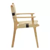 Armchair Olivier natural black beech wood-natural rope 62x60x85cm