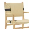 Armchair Olivier natural black beech wood-natural rope 62x60x85cm