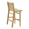 Bar stool Julien natural rubberwood-natural rope 45x46x95cm