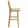 Bar stool Julien natural rubberwood-natural rope 45x46x95cm