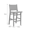 Bar stool Julien natural rubberwood-natural rope 45x46x95cm