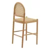 Bar stool Alessia natural rattan-beech wood-natural seat 42x41x100cm