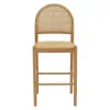 Bar stool Alessia natural rattan-beech wood-natural seat 42x41x100cm