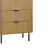 Chest of 4 drawers Scandi  in natural color 79x46x115cm