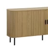 Buffet Scandi MDF natural color with black metal legs 170x45x80cm