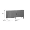 Buffet Scandi MDF natural color with black metal legs 170x45x80cm