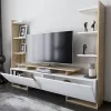 Tv Unit Clarry white-natural 183.6x31.5x140cm