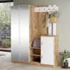 Entrance unit Doorse melamine white-sonoma 147.5x35x180cm