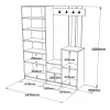 Entrance unit Doorse melamine white-sonoma 147.5x35x180cm